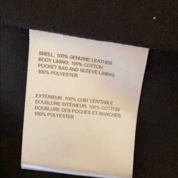 Laundry black genuine leather moto biker jacket size M - Picture 9 of 10